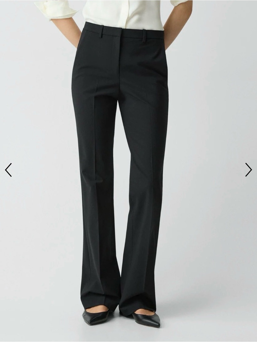 Theory Longline Flared Pant, 34'' in Good Wool